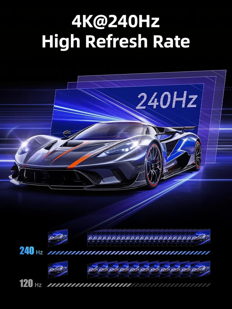 llano مفتاح HDMI 2.1 2 في 1 خارج، 8K@60Hz مع جهاز تحكم عن بعد، 4K@120Hz/240Hz، VRR، HDR10+، Dolby Atmos، CEC، 48Gbps، مفتاح HDMI لجهاز PS5، Xbox، Switch، Roku، Fire Stick، Apple TV، هيكل من سبائك الألمنيوم - Image 5